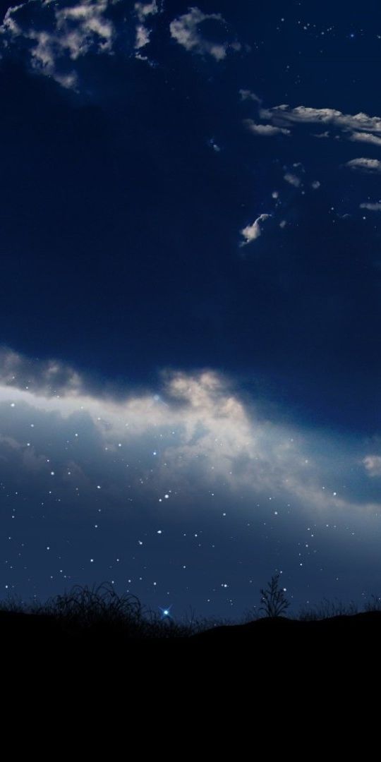 Sailor Moon in a Starry Night Sky Wallpaper
