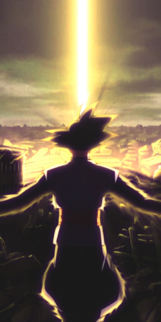 Black Goku Standing Tall in Dragon Ball Super - A Stunning Anime Scene