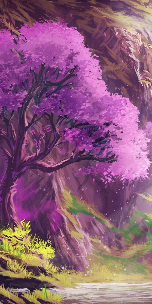 Enchanting Phone Wallpaper: Warrior, Horse, and Lush Fantasy Landscape