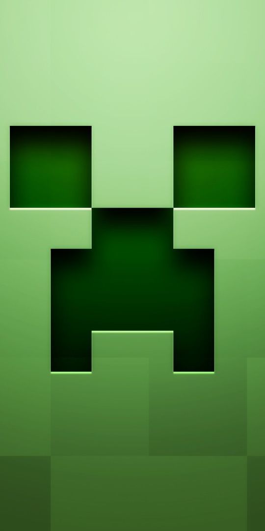 Minecraft Creeper Green Background for Your Phone
