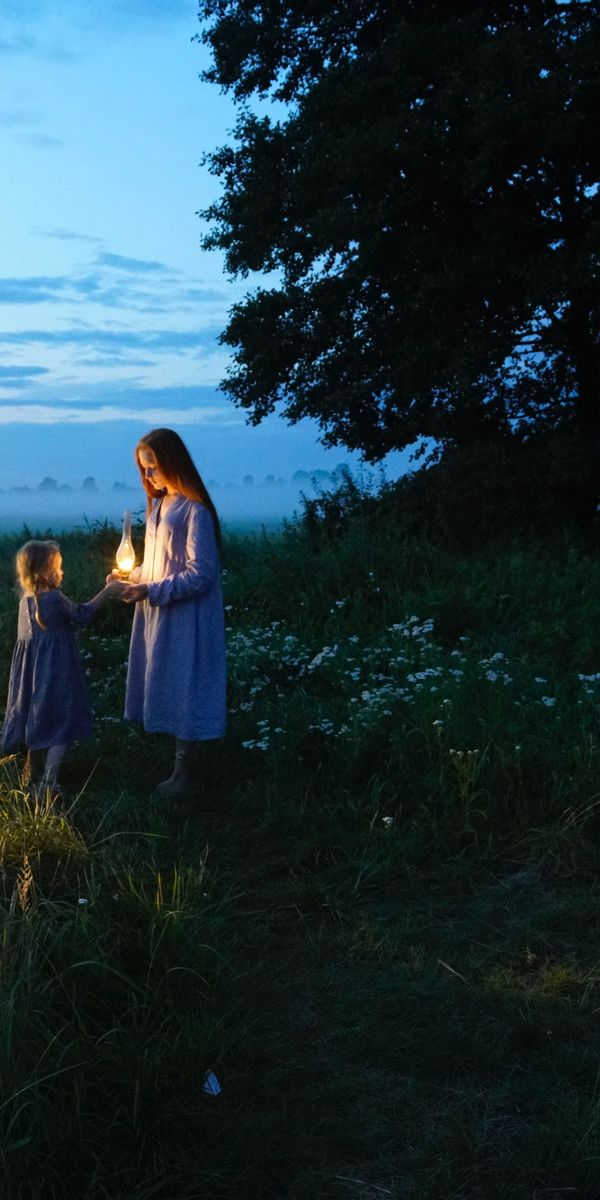 Charming Childhood Moments in a Sunset Field