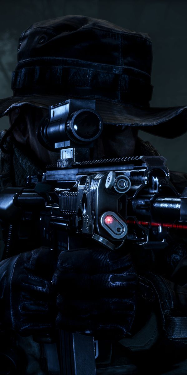 Epic Battlefield 4 Sniper Soldier Wallpaper for Gamers - Nighttime Action