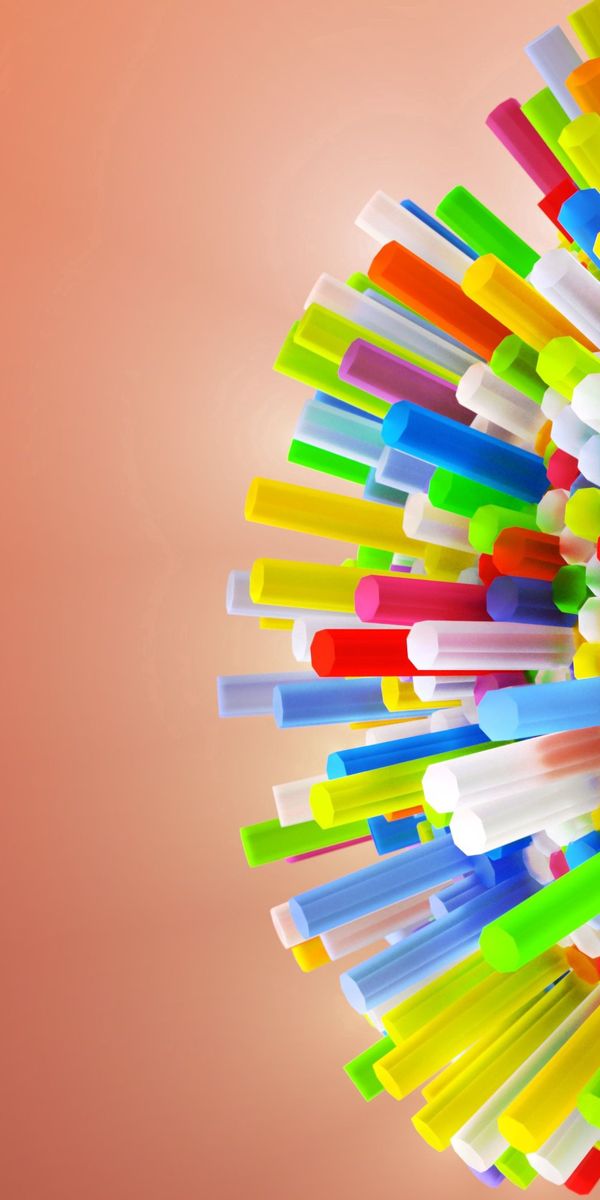 Colorful 3D Tubules Wallpaper for iPhone - HD Quality Design