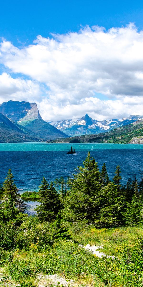 Breathtaking View of Saint Mary Lake in Glacier National Park