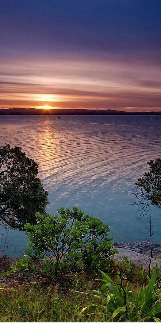 Beautiful Sunset Over Calm Waters - Perfect Mobile Wallpaper