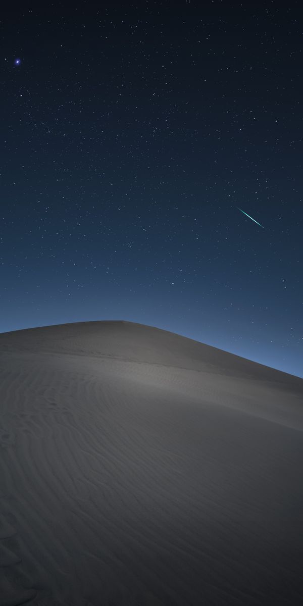 Serene Desert Night Sky Wallpaper for iPhone: Dunes Under Stars
