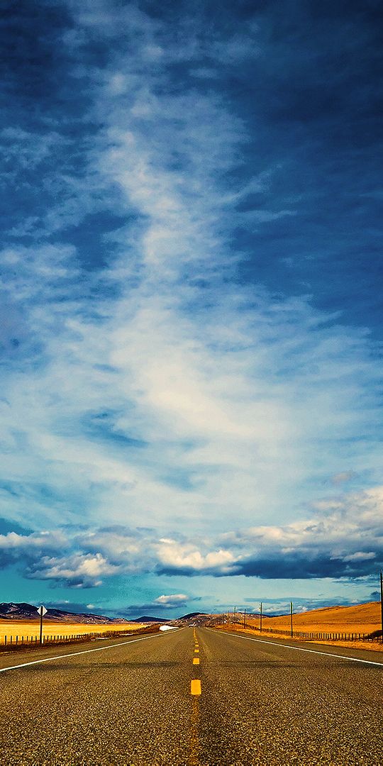 Phone wallpaper: Landscape, Roads, Sky free download