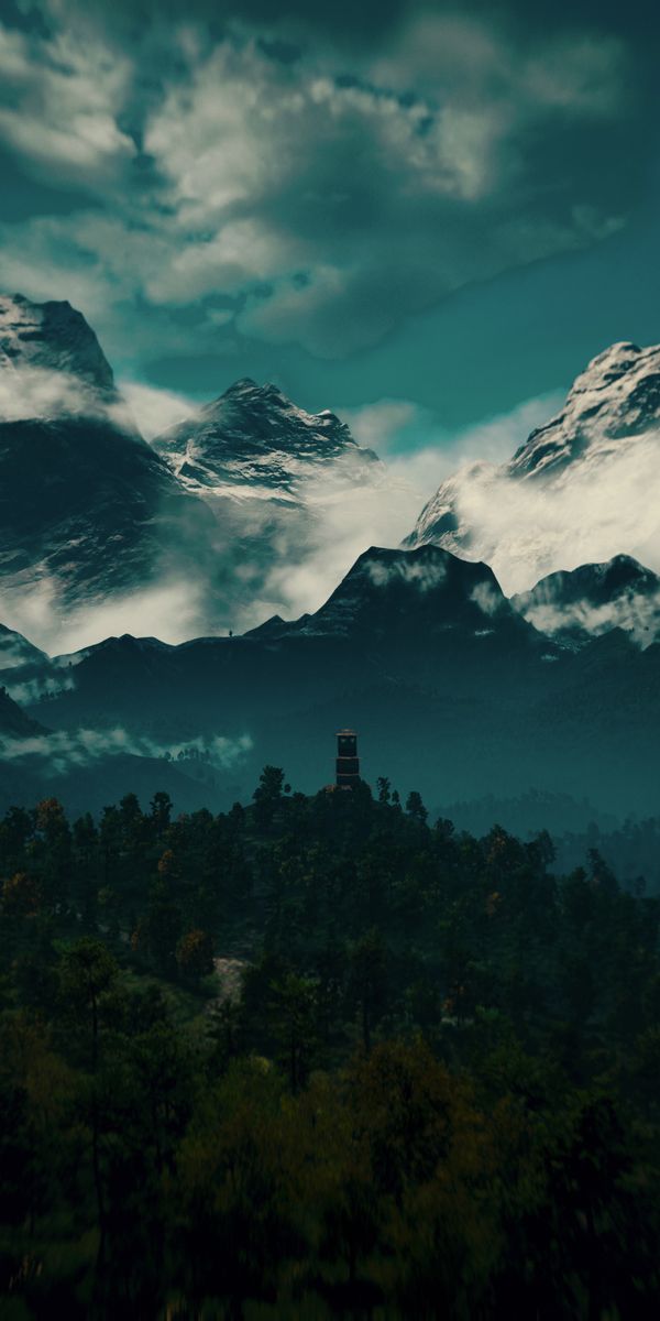 Explore the breathtaking landscape of Far Cry 4 with this phone wallpaper