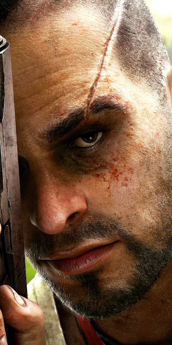 Far Cry 2 Phone Wallpaper Featuring Intense Character Action