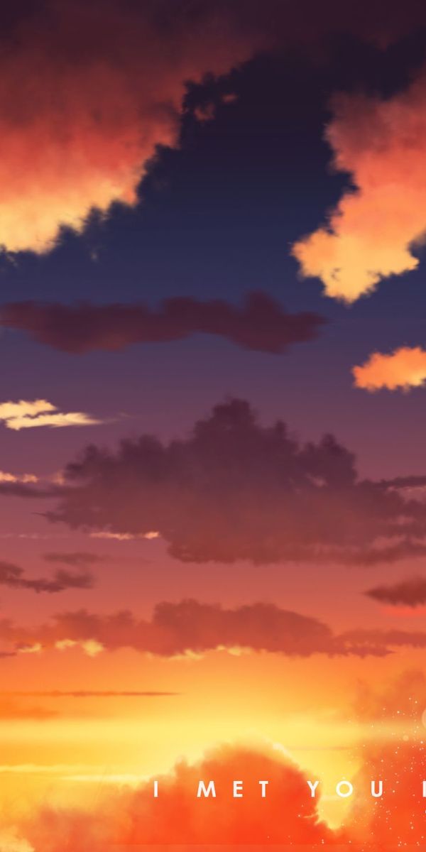 Phone wallpaper: Anime, Sunset, Cloud, Original free download