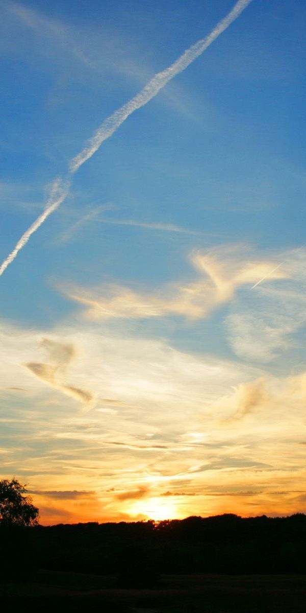 Phone wallpaper: Sky, Clouds, Landscape, Sunset free download