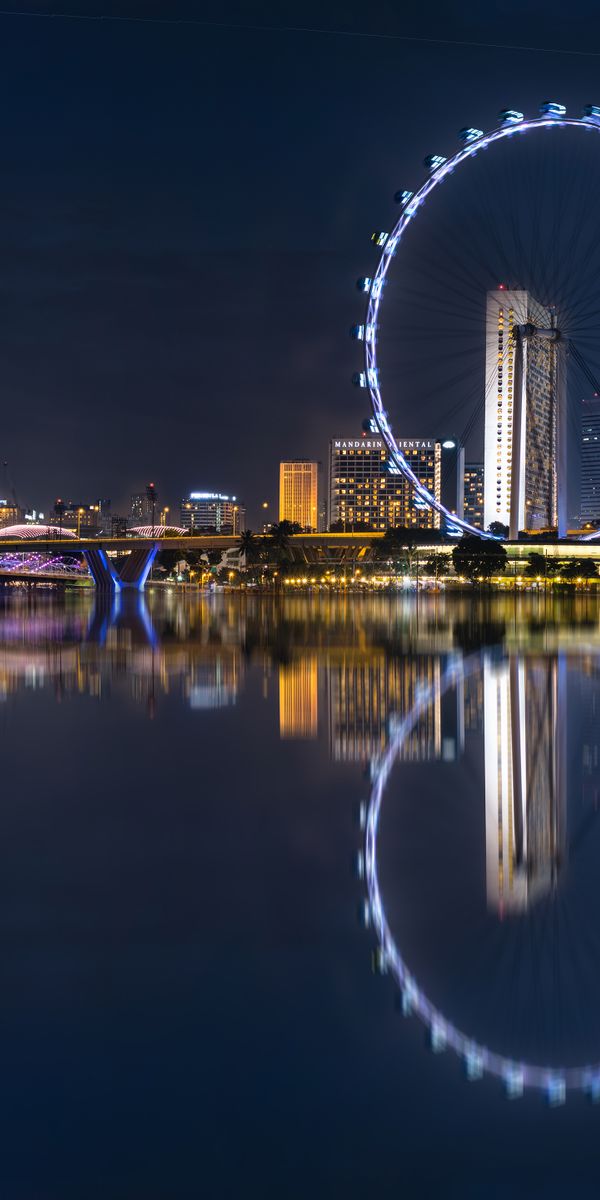 Phone wallpaper: Night, Building, Singapore, Man Made, Marina Bay Sands free download