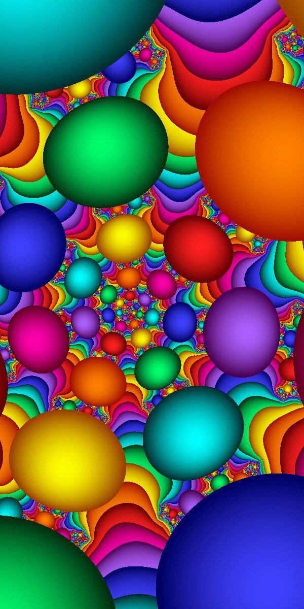 Colorful Abstract Balls Wallpaper for iPhone - Bright and Eye-Catching Design