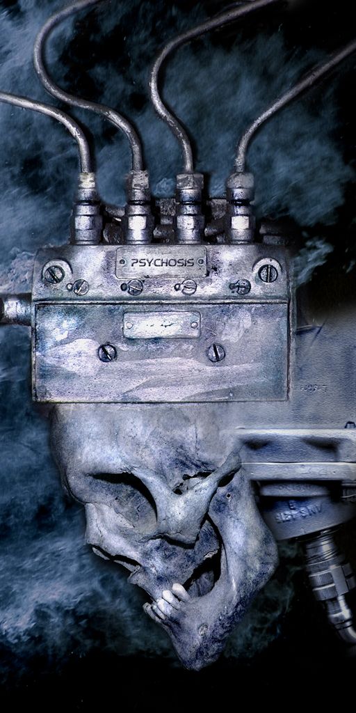 Dark Mechanical Skull Wallpaper for Your Phone