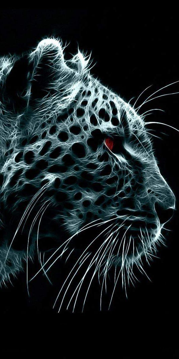 Dark Leopard and Woman Wallpaper - A Striking Mobile Background