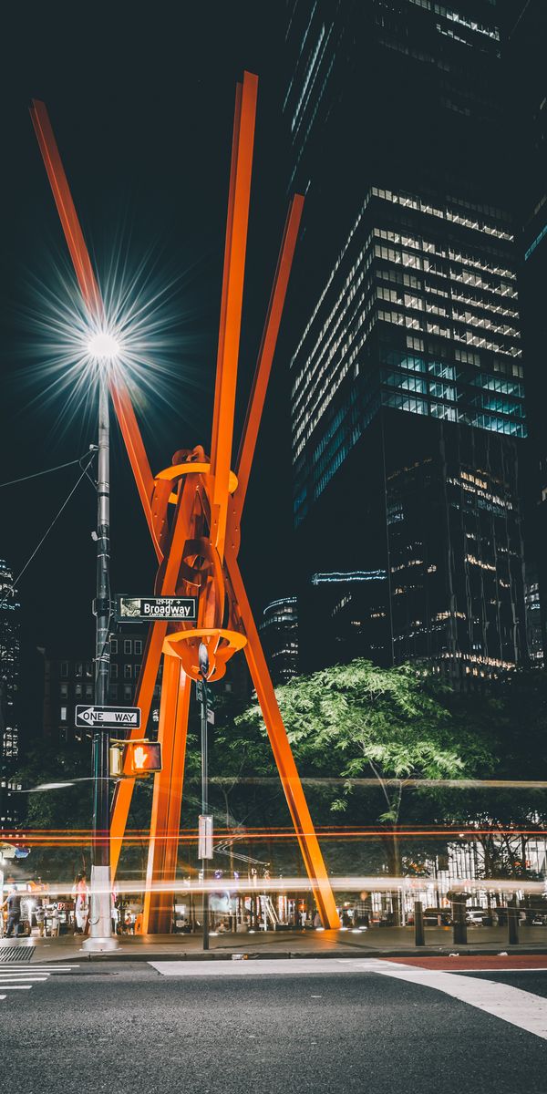 Phone wallpaper: Night, Cities, City, Architecture, Shine, Light, Street free download