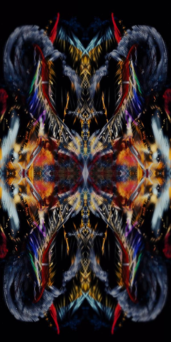 Abstract Reflection Wallpaper: Intricate Patterns for Your Phone Background
