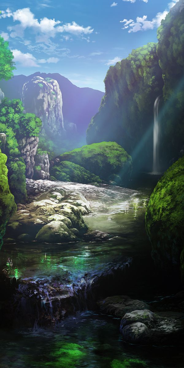 Beautiful Waterfall Landscape for Phone Wallpaper