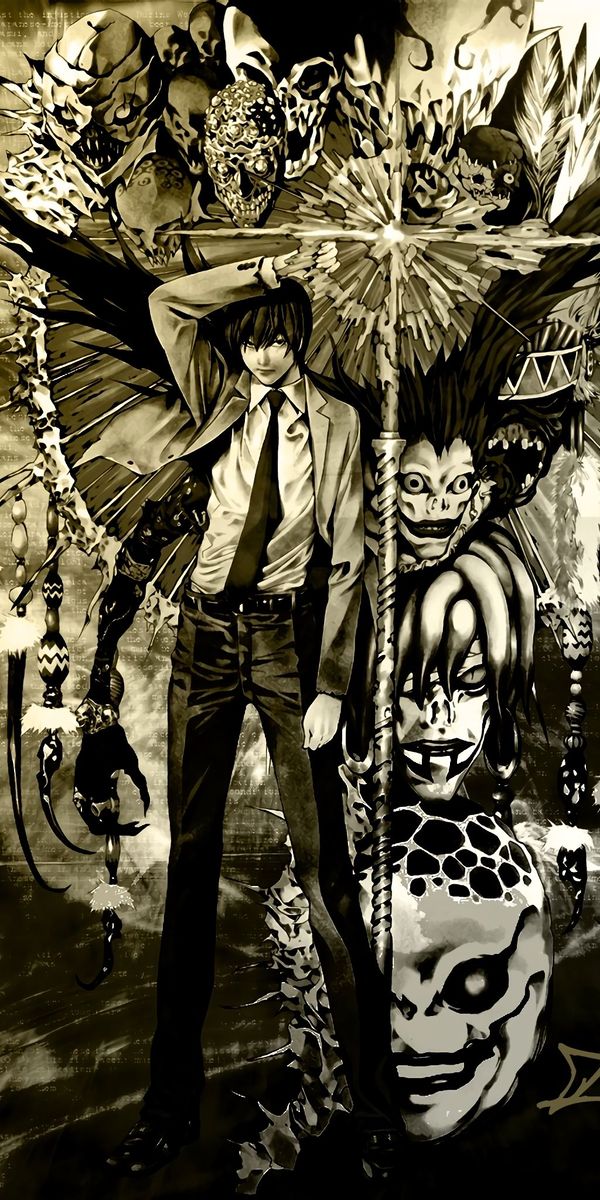 Dark Kira Wallpaper from Death Note - Anime Art
