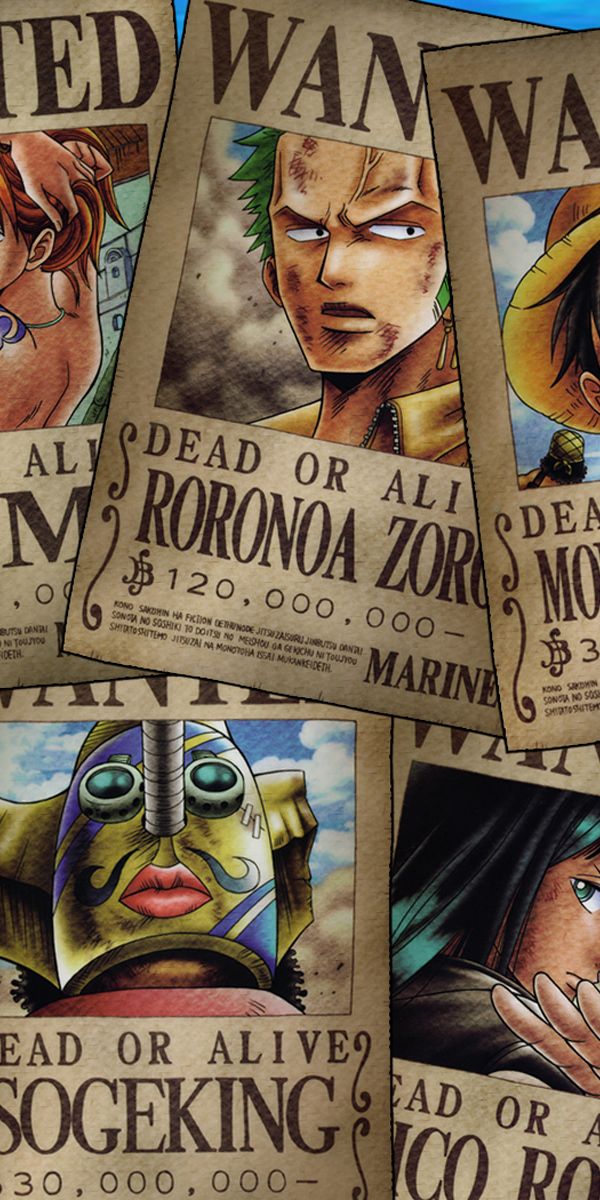 One Piece Wanted Posters Featuring Iconic Characters