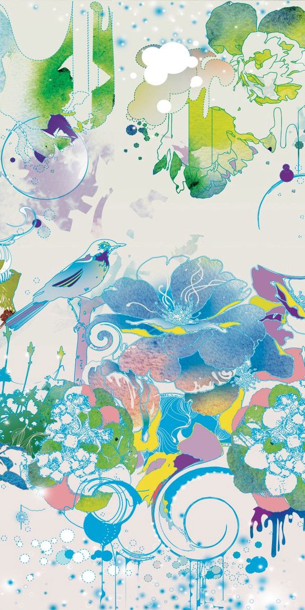 Phone wallpaper: Paints, Flowers, Multicolored, Motley, Patterns, Abstract free download