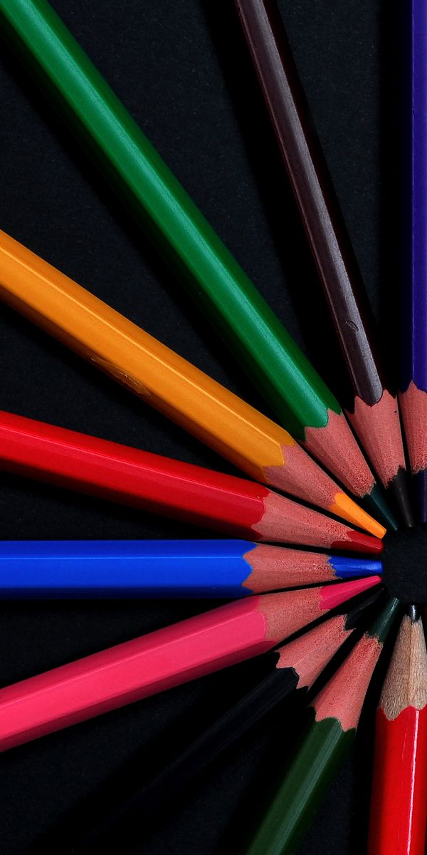 Phone wallpaper: Imprisoned, Cloistered, Miscellaneous, Colour Pencils, Miscellanea, Multicolored, C