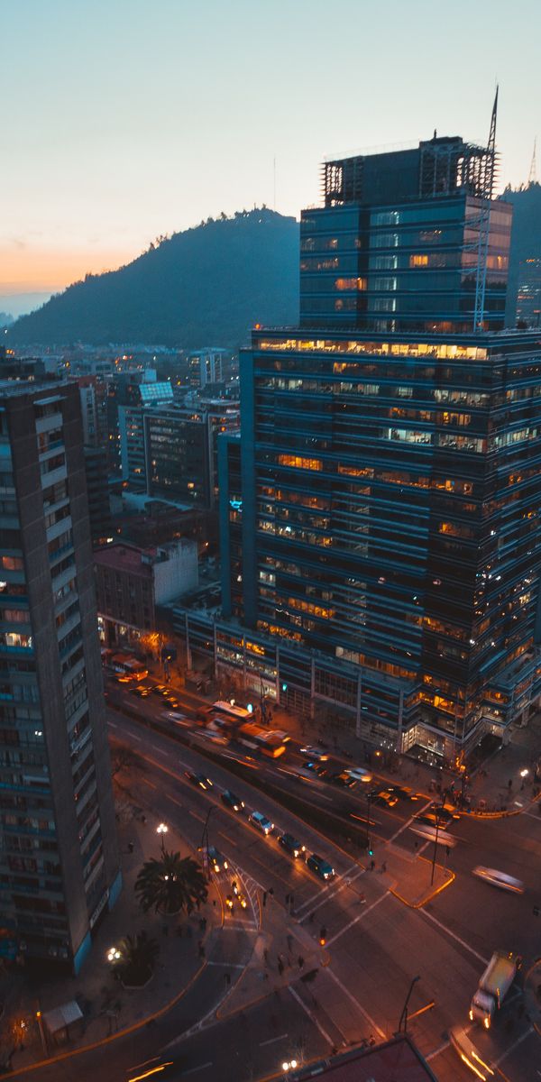 Phone wallpaper: Cities, City, Building, Lights, Road, Architecture free download