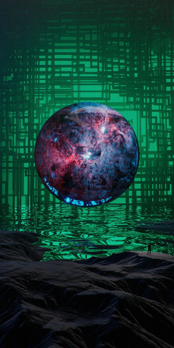 Ultra HD Fantasy Wallpaper Featuring a Wanderer and a Glowing Ball
