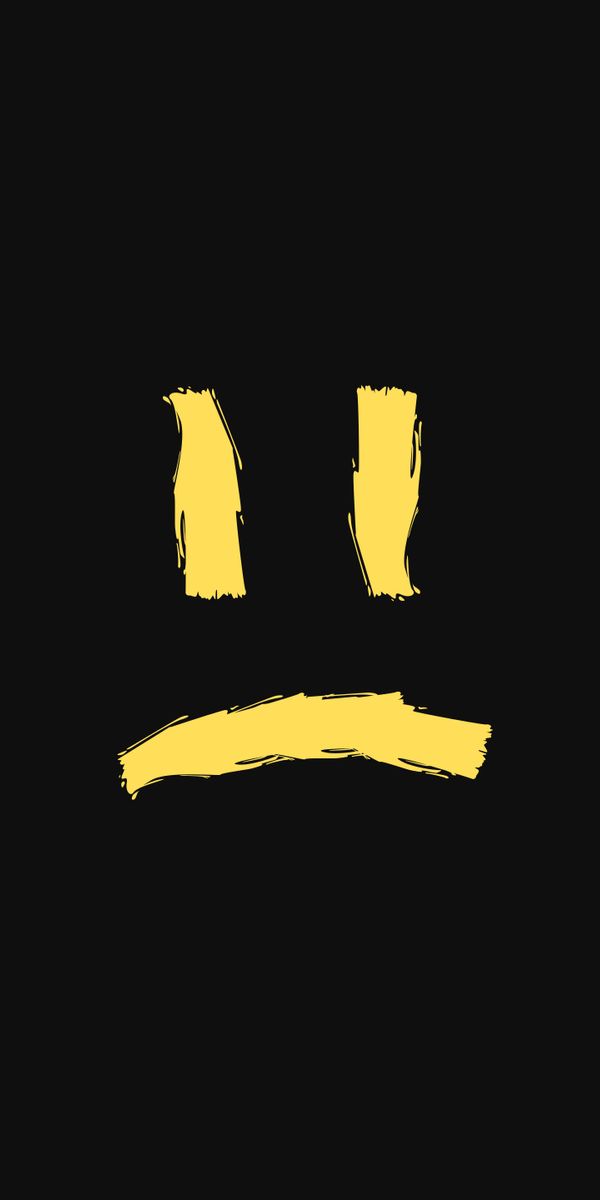 Sad Emoticon Vector Art - Perfect Phone Wallpaper