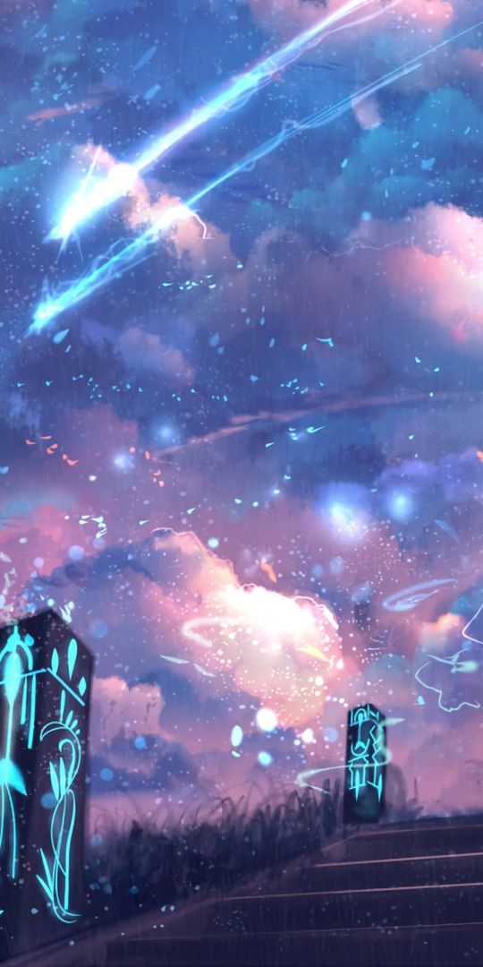Phone wallpaper: Anime, Sky, Girl free download