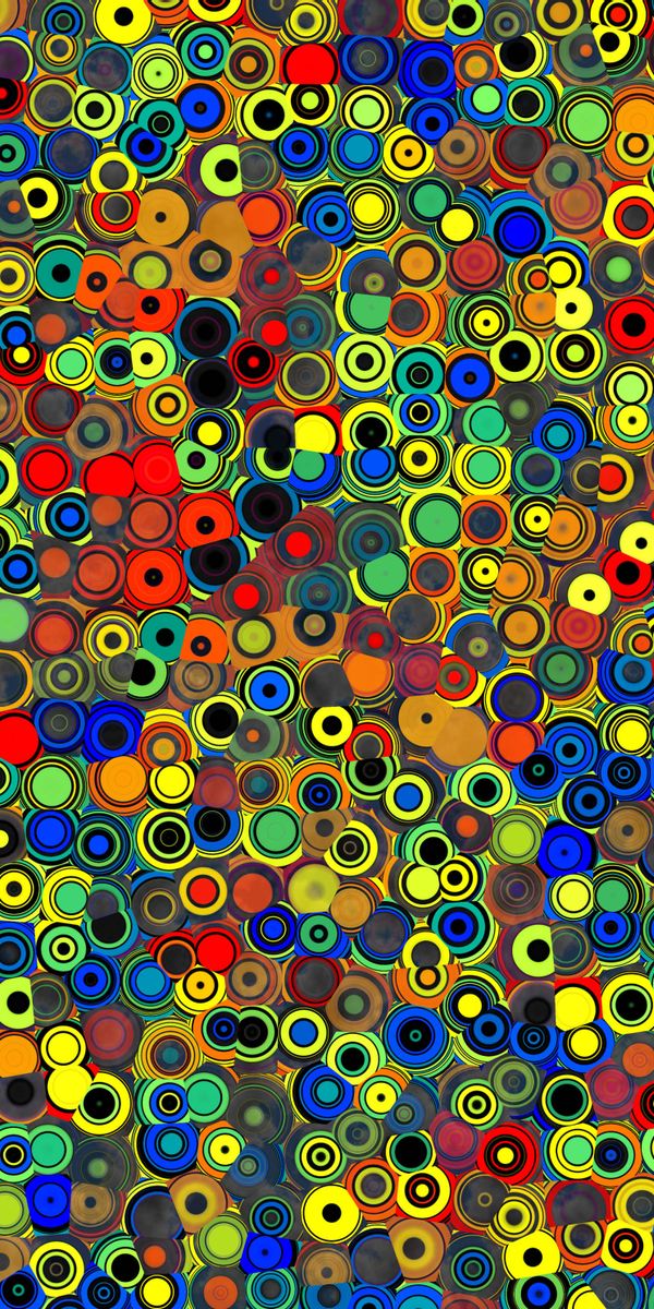 Vibrant Abstract Multicolored Pattern with Circles