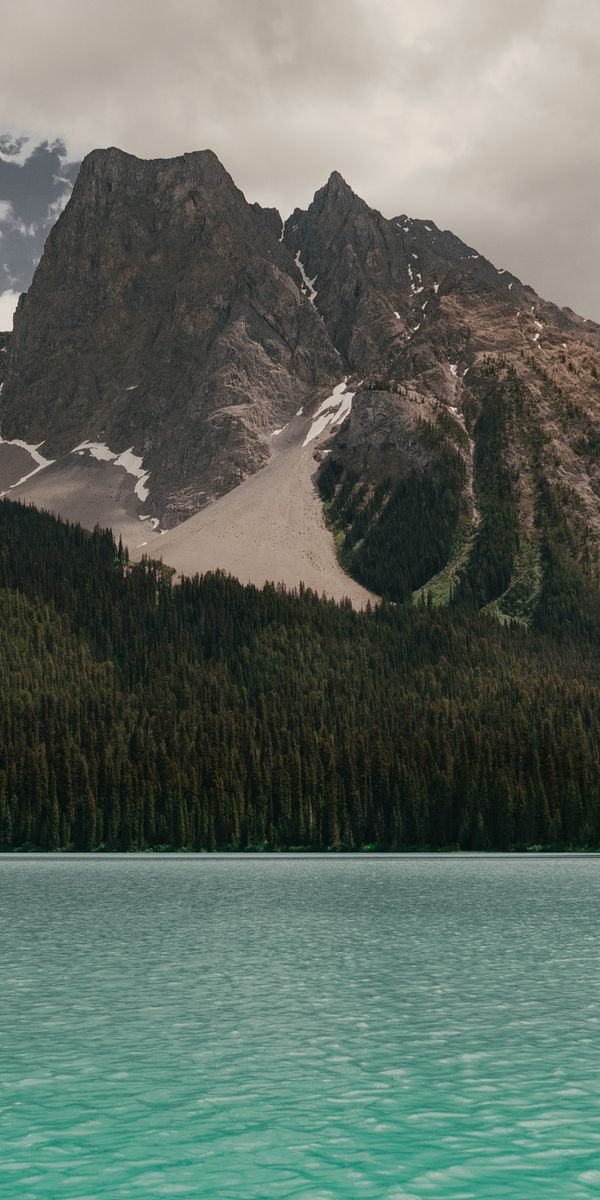 Phone wallpaper: Nature, Clouds, Mountain, Trees, Lake, Landscape free download