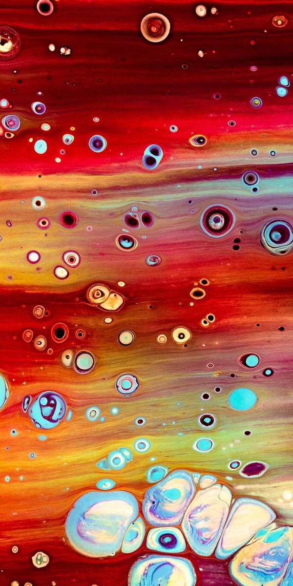 Phone wallpaper: Motley, Divorces, Multicolored, Paint, Abstract, Liquid, Bubbles free download