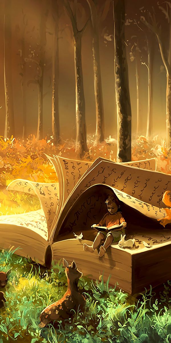 Enchanting Fairy Tale with Child and Gentle Beasts in a Magical Forest
