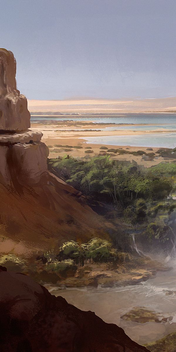 Phone wallpaper: Assassin's Creed, Landscape, Video Game, Concept Art, Assassin's Creed Or