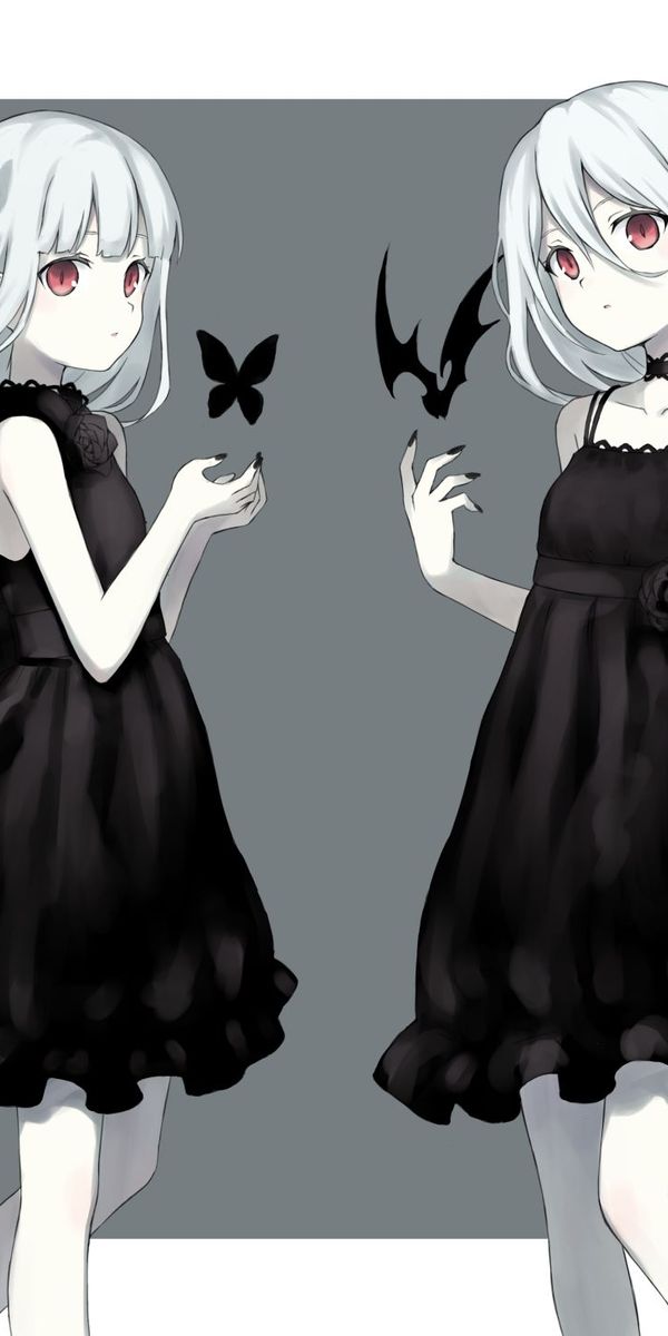 Enchanting 4K Mobile Wallpaper Featuring Anime Girl and Butterflies