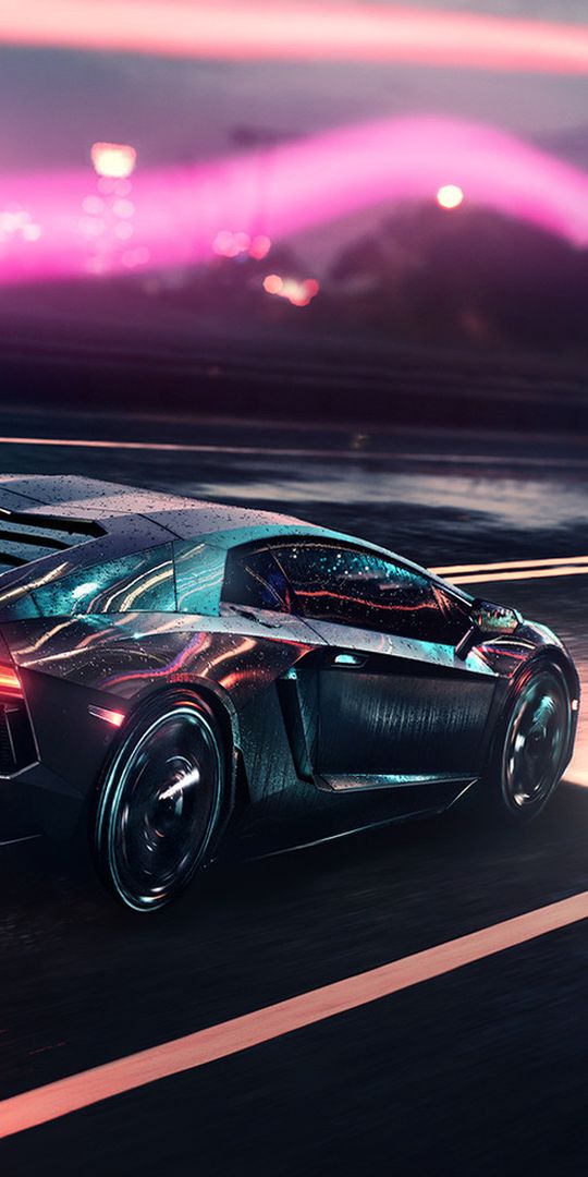 Lamborghini Aventador Night Ride Wallpaper