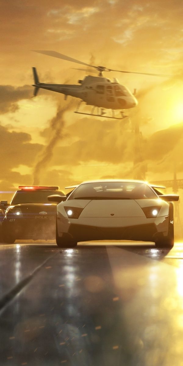 Need for Speed Mobile Wallpaper Featuring Yellow Sports Cars