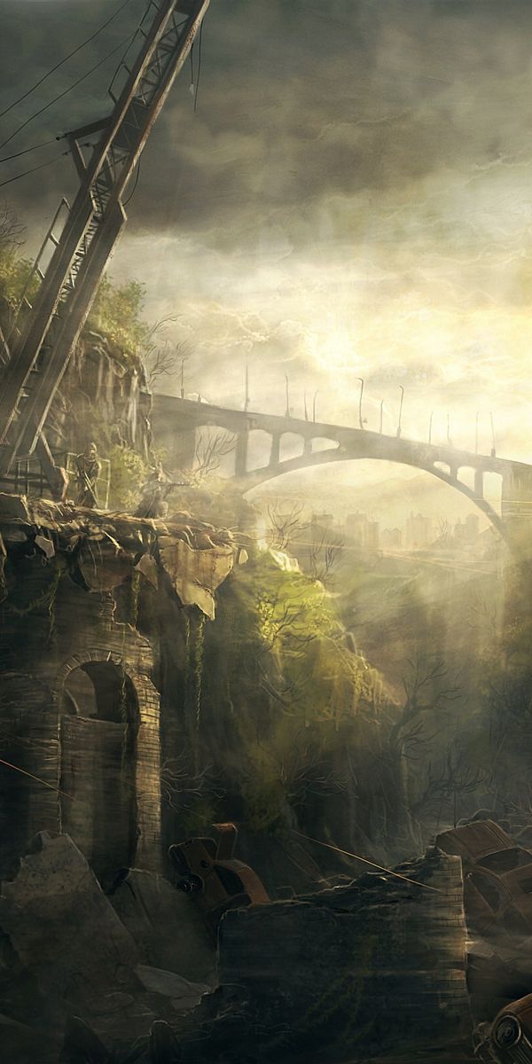 Stalker Dark Yellow Ruins Wallpaper
