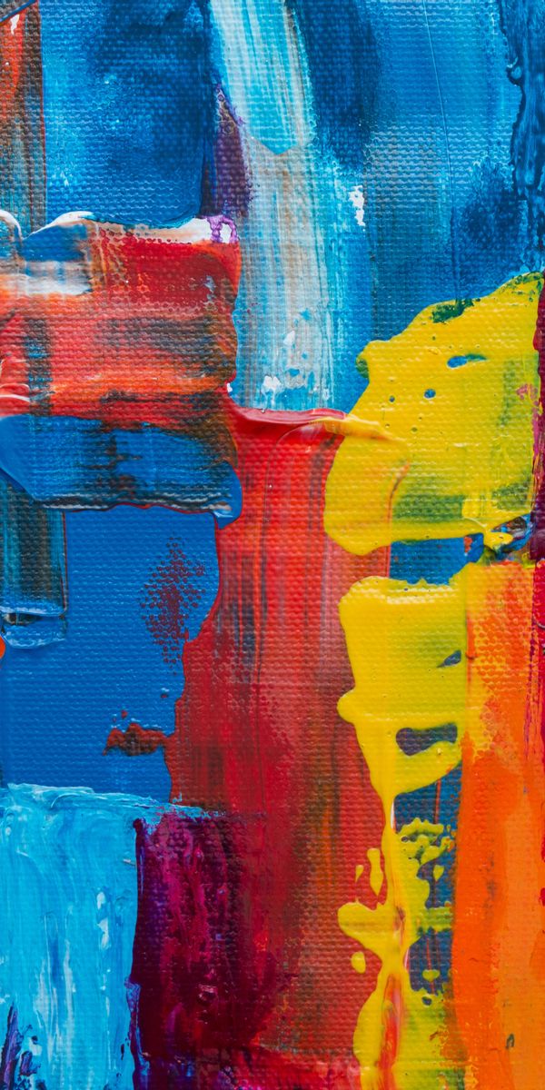 Multicolored Abstract Paint Strokes - 4K Phone Wallpaper for Art Lovers