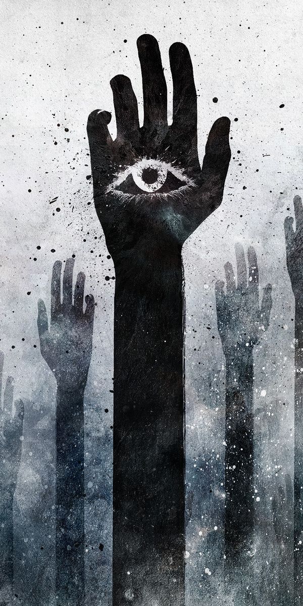 Dark and Weird Hands Rising Wallpaper