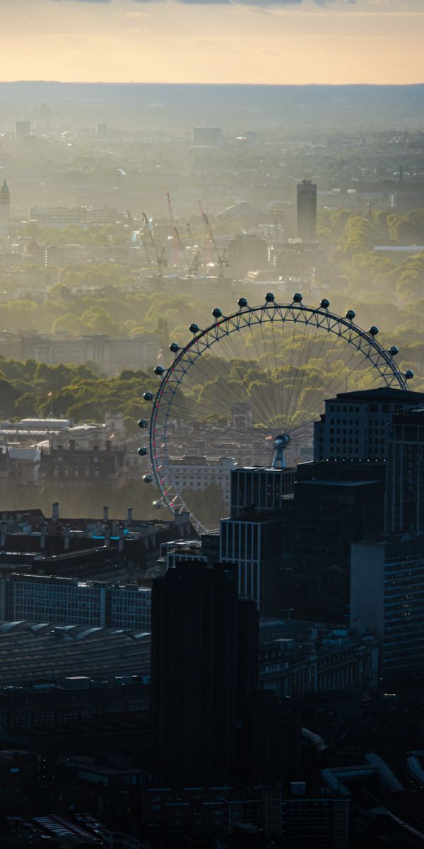 Phone wallpaper: City, Attraction, Cities, Ferris Wheel, Architecture free download