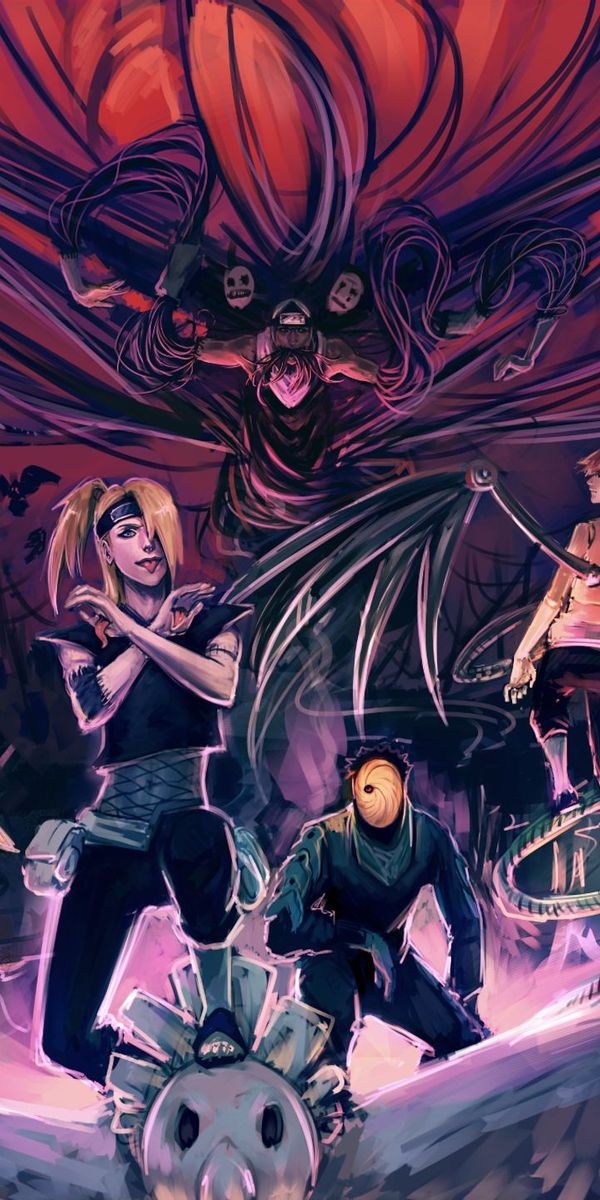 Naruto Wallpaper Featuring Pain and Hidan