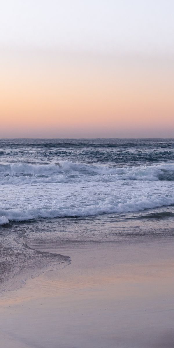Serene Evening Waves on the Beach