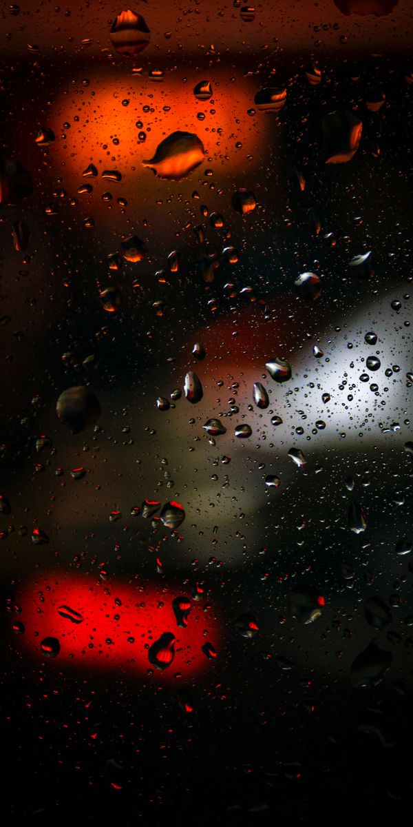 Abstract Water Drops on Glass Wallpaper