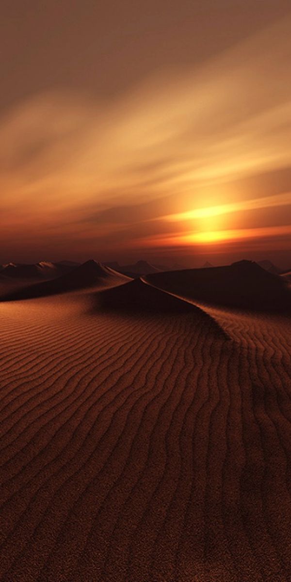 Breathtaking Sunset Over the Dunes - Mobile Wallpaper