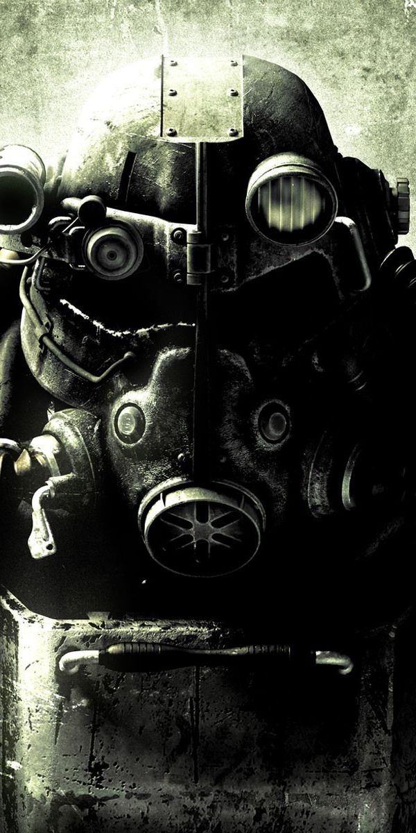 Fallout Power Armor Mobile Wallpaper in Striking Black