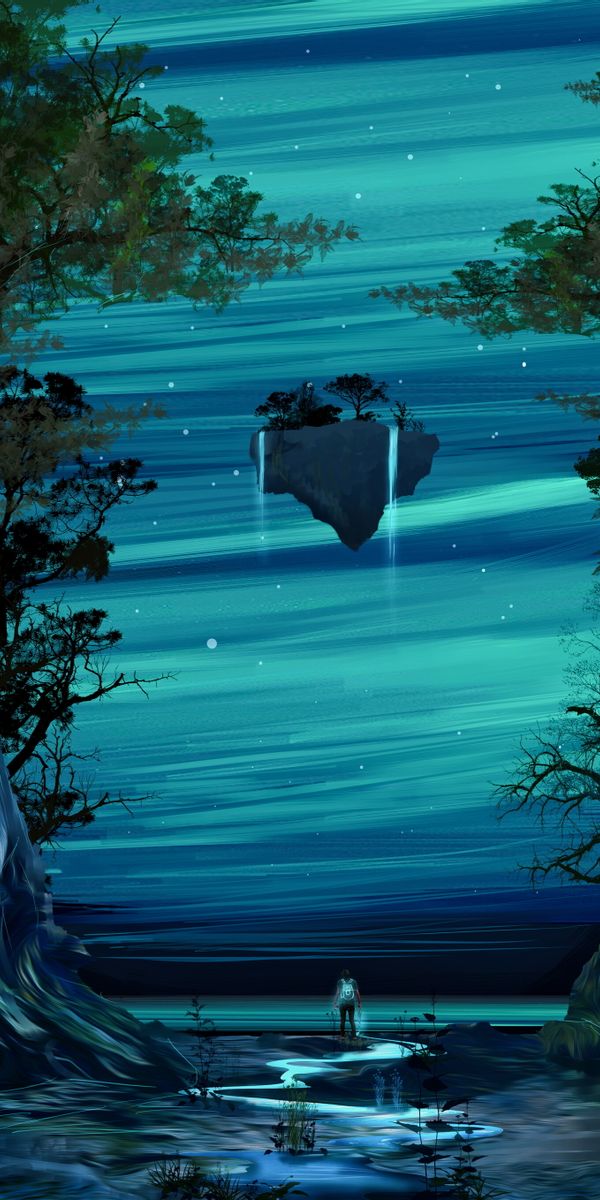 Incredible Fantasy Landscape Featuring a Floating Island