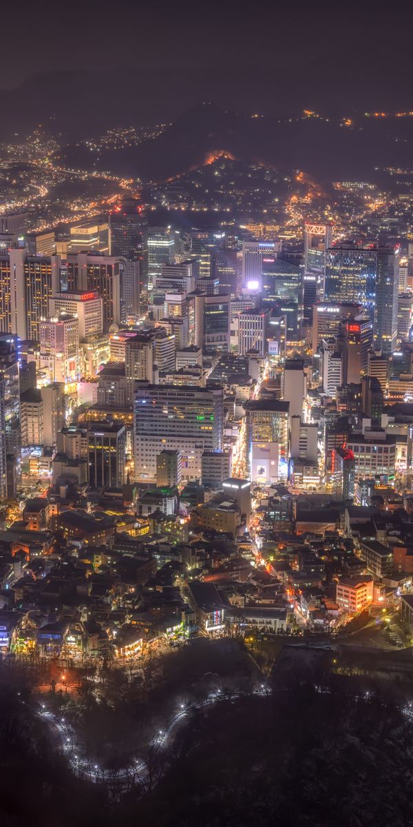 Breathtaking Night View of Seoul's Megapolis