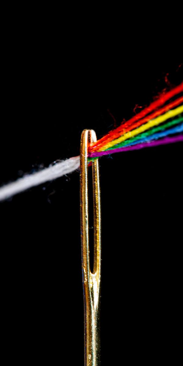 Phone wallpaper: Needle, Thread, Refraction, Motley, Miscellanea, Miscellaneous, Threads, Multicolor